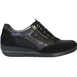 Waldlaufer Ladies Wide Fitting | Trainers<Wide Fit Trainers -980008-Black