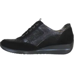 Waldlaufer Ladies Wide Fitting | Trainers<Wide Fit Trainers -980008-Black