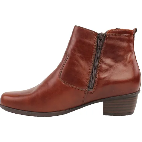 Waldlaufer Ladies Larger Sizes | Ladies Wide Fitting<Ankle Boots - 967803 - Cognac