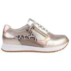 Waldlaufer Trainers<Ladies Trainers - 752016 - Gold/Leopard