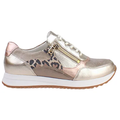 Waldlaufer Trainers<Ladies Trainers - 752016 - Gold/Leopard