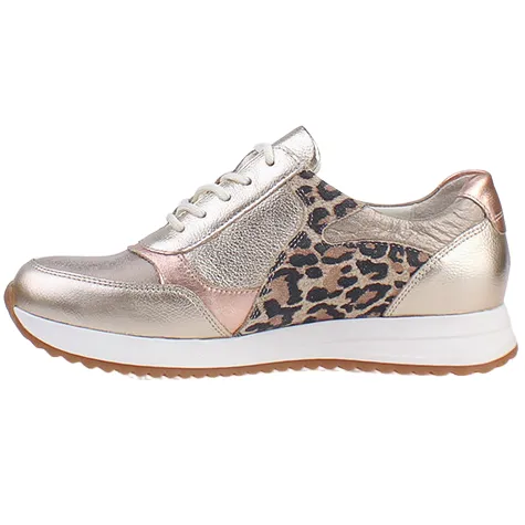 Waldlaufer Trainers<Ladies Trainers - 752016 - Gold/Leopard