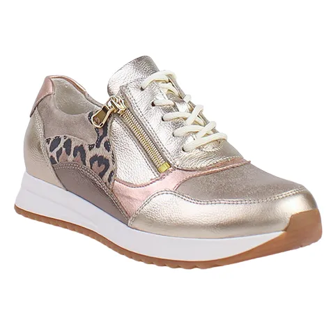 Waldlaufer Trainers<Ladies Trainers - 752016 - Gold/Leopard