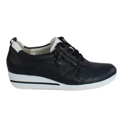 Waldlaufer Trainers<Ladies Wedge Trainers - 980007 - Navy
