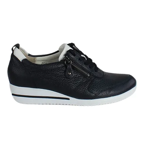 Waldlaufer Trainers<Ladies Wedge Trainers - 980007 - Navy