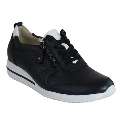 Waldlaufer Trainers<Ladies Wedge Trainers - 980007 - Navy
