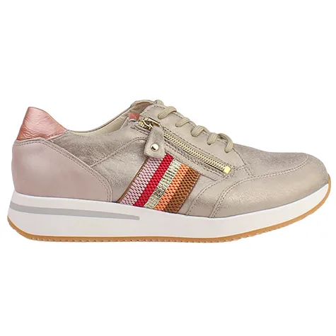 Waldlaufer Trainers<Ladies Wide Fit Trainers - 935008 - Gold