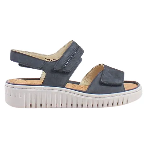 Waldlaufer Ladies Larger Sizes | Trainers<Ladies Wide Fit Trainers - 634007 - Blue
