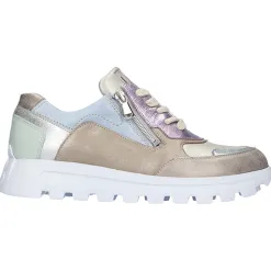 Waldlaufer Trainers<Ladies Wide Fit Trainers - 993004 - Taupe Multi