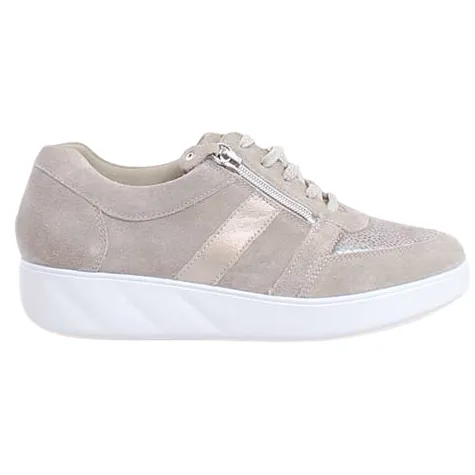 Waldlaufer Ladies Wide Fitting<Ladies Wide Fit Trainer - 607K31 - Grey Patent