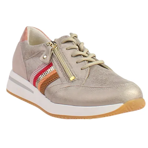 Waldlaufer Trainers<Ladies Wide Fit Trainers - 935008 - Gold
