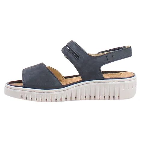 Waldlaufer Ladies Larger Sizes | Trainers<Ladies Wide Fit Trainers - 634007 - Blue