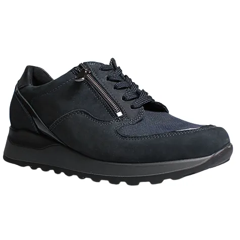 Waldlaufer Ladies Wide Fitting<Ladies Wide Fit Trainer - 607K31 - Grey Patent