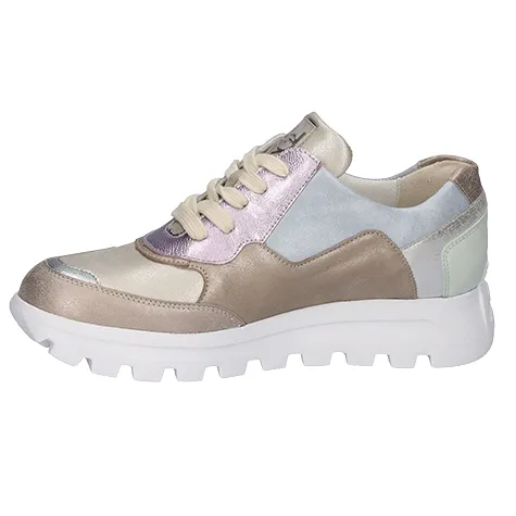 Waldlaufer Trainers<Ladies Wide Fit Trainers - 993004 - Taupe Multi