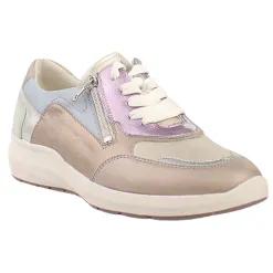 Waldlaufer Ladies Larger Sizes | Trainers<Wide Fit Ladies Trainers - 831004 - Taupe Multi