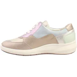 Waldlaufer Ladies Larger Sizes | Trainers<Wide Fit Ladies Trainers - 831004 - Taupe Multi
