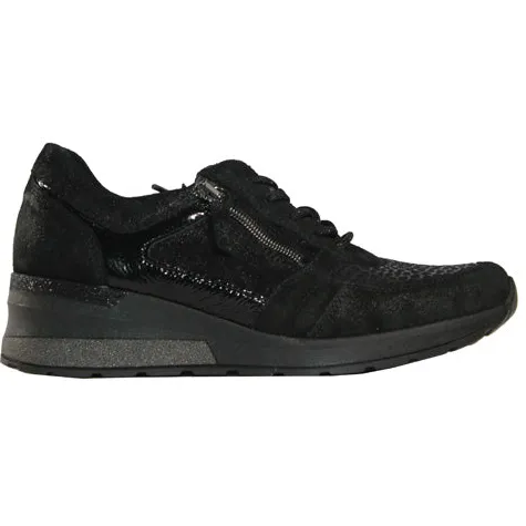 Waldlaufer Ladies Wide Fitting<Wide Fit Trainers - 939H01 - Black