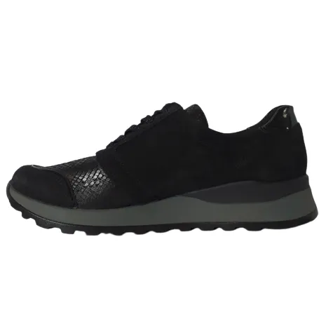 Waldlaufer Ladies Wide Fitting | Trainers<Wide Fit Trainers - H64007 - Black