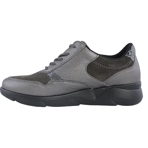 Waldlaufer Ladies Larger Sizes | Trainers<Wide fit Trainers - 668001 - Pewter