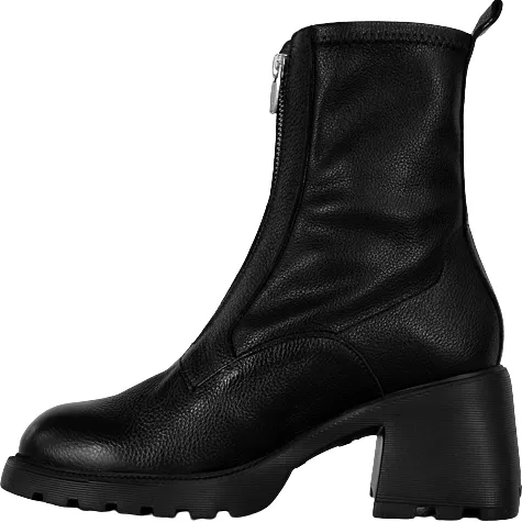 Wonders Boots<Block Heeled Ankle Boots - G-6701 - Black