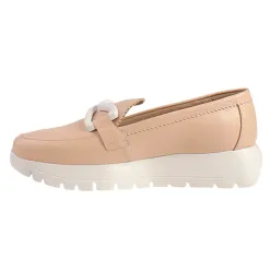 Wonders Shoes<Ladies Flatform Loafers - A-2480 - Nude