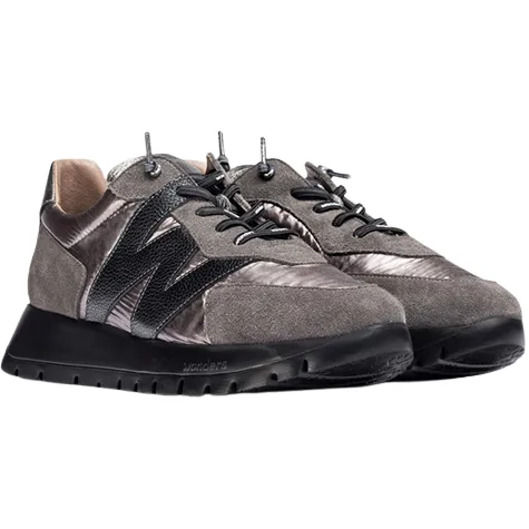 Wonders Trainers<Ladies Trainers - A-2464 - Grey / Metallic