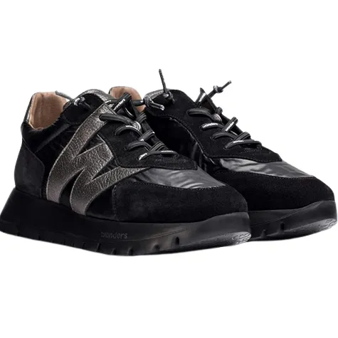 Wonders Trainers<Ladies Trainers - A-2464 - Black Metallic