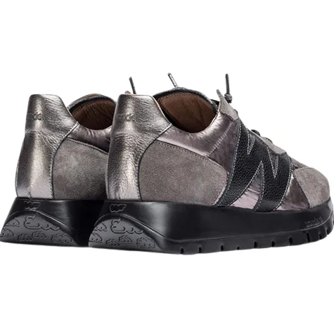 Wonders Trainers<Ladies Trainers - A-2464 - Grey / Metallic