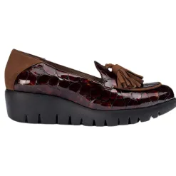 Wonders Shoes<Ladies Wedge Shoes - C-33320 - Burgundy Patent