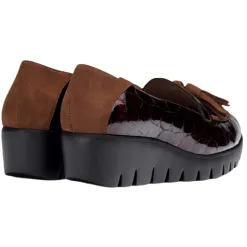 Wonders Shoes<Ladies Wedge Shoes - C-33320 - Burgundy Patent