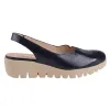Wonders Shoes<Ladies Wedge Slingback Sandals- C-33260 - Navy Patent