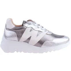 Wonders Trainers<Ladies Wedge Trainers - E-6760 - Silver