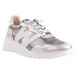 Wonders Trainers<Ladies Wedge Trainers - E-6760 - Silver