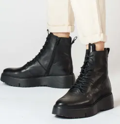 Wonders Boots<Platform Ankle Boots - A-9350 - Black