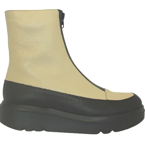 Wonders Boots<Wedge Ankle Boots - A-2802 - Black/Cream