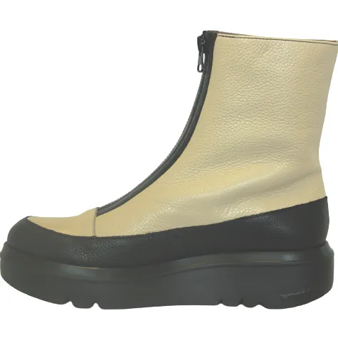 Wonders Boots<Wedge Ankle Boots - A-2802 - Black/Cream