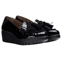 Wonders Shoes<Wedge Shoes - C-33320 - Black Patent