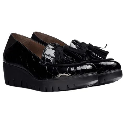 Wonders Shoes<Wedge Shoes - C-33320 - Black Patent