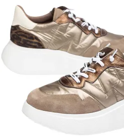 Wonders Trainers<Wedge Trainers - A-3610 - Taupe Gold