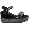 Xti Sandals<Black Wedge Sandals - 142677 - Black