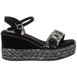 Xti Sandals<Black Wedge Sandals - 142677 - Black
