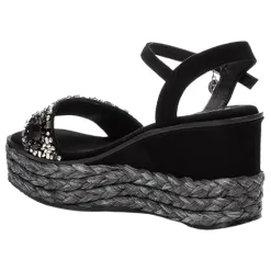 Xti Sandals<Black Wedge Sandals - 142677 - Black