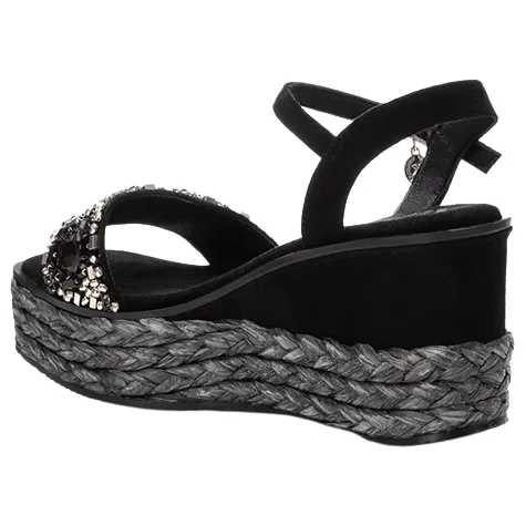 Xti Sandals<Black Wedge Sandals - 142677 - Black