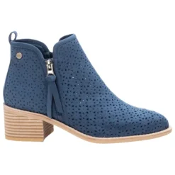 Xti Boots<Block Heel Ankle Boots - 140922 - Denim