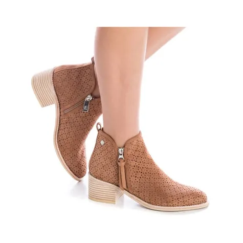 Xti Boots<Block Heel Ankle Boots - 140922 - Camel
