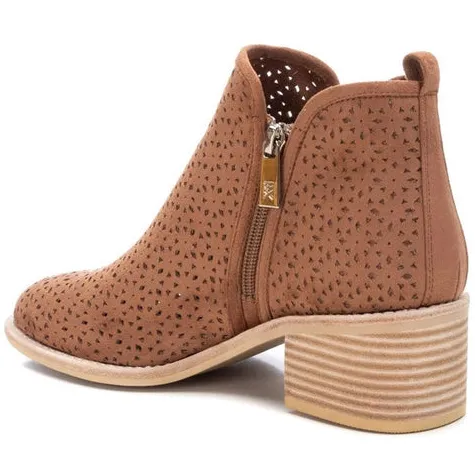 Xti Boots<Block Heel Ankle Boots - 140922 - Camel