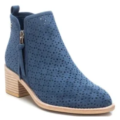 Xti Boots<Block Heel Ankle Boots - 140922 - Denim
