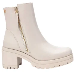 Xti Boots<Block Heeled Ankle Boots - 141538 - Beige