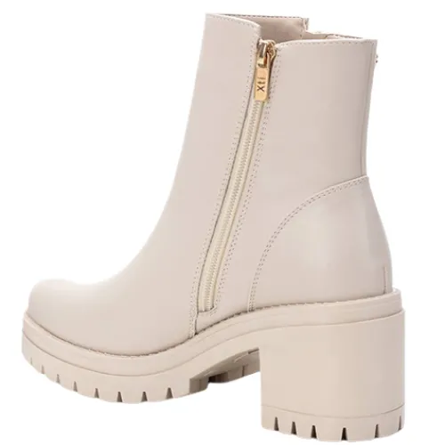 Xti Boots<Block Heeled Ankle Boots - 141538 - Beige