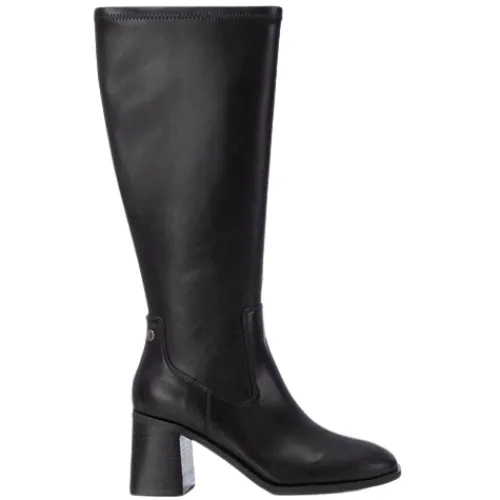 Xti Boots<Block Heeled Knee Boots - 143422 - Black
